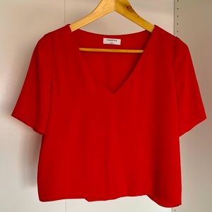 Short and Sweet Red Blouse by Babaton